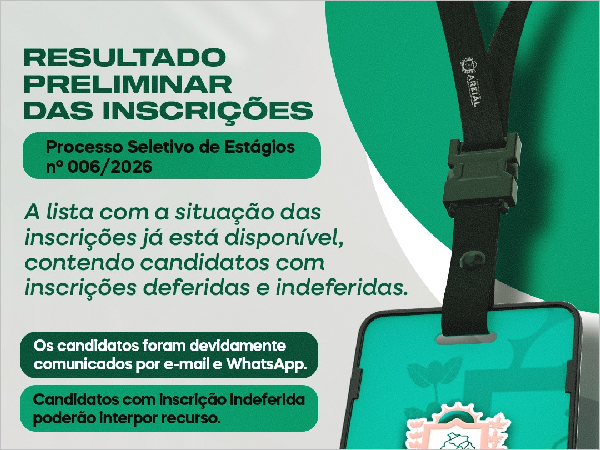 Prefeitura de Areial divulga resultado preliminar das inscrições referente ao Edital nº 006/2026